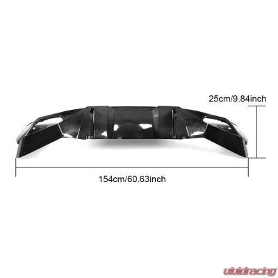 VR Aero Carbon Fiber Rear Diffuser V2 BMW 5 Series G30 M Sport Sedan 2017-2020 - VR-G30MSPORT-611