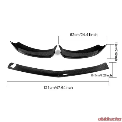 VR Aero Carbon Fiber Front Lip Spoiler Mercedes S Class C217 S500 S550 Sport Coupe Pre-facelift 2015-2017 - VR-S500S550-601