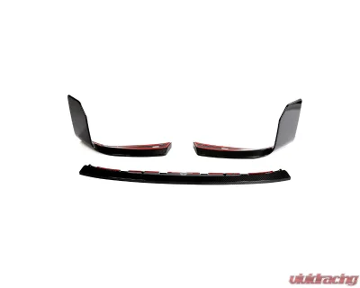 VR Aero Carbon Fiber Front Lip Spoiler 3pc Set BMW M2 G87 - VR-G87M2-DCF-600