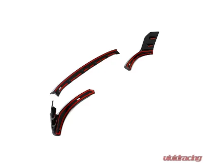 VR Aero Carbon Fiber Front Lip Spoiler 3pc Set BMW M2 G87 - VR-G87M2-DCF-600