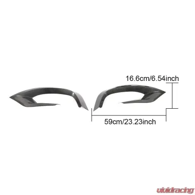 VR Aero Carbon Fiber Front Bumper Vents Mercedes W222 S-Class Sport 2014-2017 - VR-W222-650