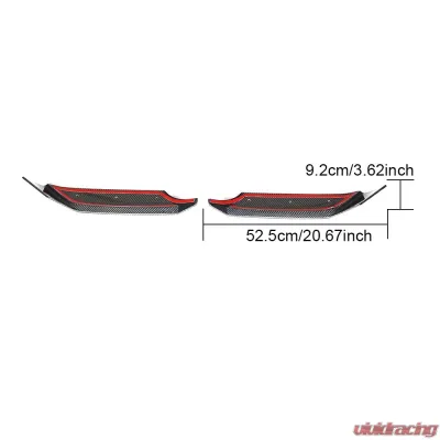 VR Aero Carbon Fiber Front Bumper Lip Splitters Mercedes G63 AMG 2019+ - VR-G63-601