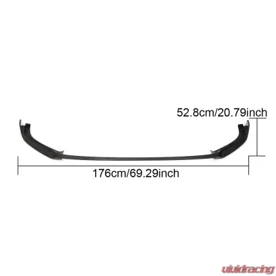 VR Aero Carbon Fiber Front Lip Spoiler V1 Volkswagen Golf MK7.5 R R-line 2017-2019 - VR-GOLF75RLINE-601