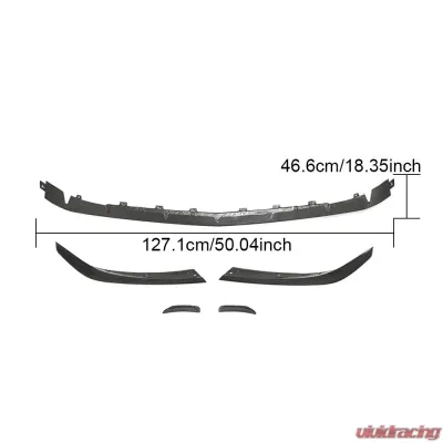 VR Aero Carbon Fiber Front Lip Spoiler and Canards Mercedes A45 AMG S W177 2019-2021 - VR-A45AMG-600