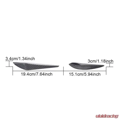 VR Aero Carbon Fiber Front Bumper Canards V5 BMW M3 G80 | M4 G82 G83 2021-2024 - VR-M3M4-618