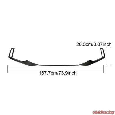 VR Aero Carbon Fiber Front Lip Spoiler V2 Audi RS3 Sedan 2017-2019 - VR-RS3-650