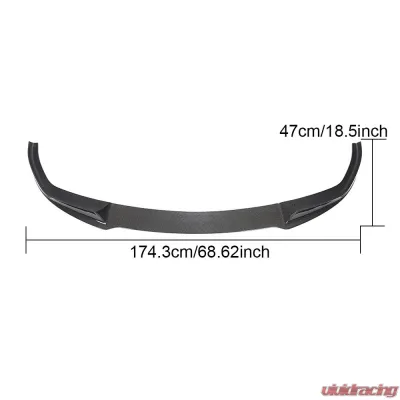 VR Aero Carbon Fiber Front Lip Spoiler V2 BMW 3 Series G20 M Sport Sedan  2019-2021 - VR-G20-601