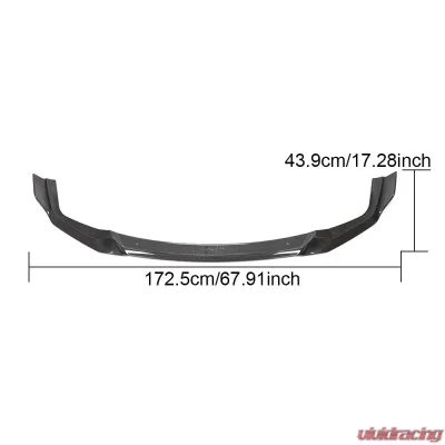 VR Aero Carbon Fiber Front Bumper Lip Spoiler V6 BMW 2 Series | M2 F87 Competition - VR-F87M2-609