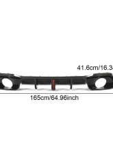 VR Aero Carbon Fiber Rear Diffuser Volkswagen Golf GTI MK8 2021-2022                                     - VR-MK8GTI-610 - Image 12