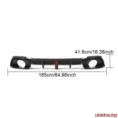 VR Aero Carbon Fiber Rear Diffuser Volkswagen Golf GTI MK8 2021-2022 - VR-MK8GTI-610