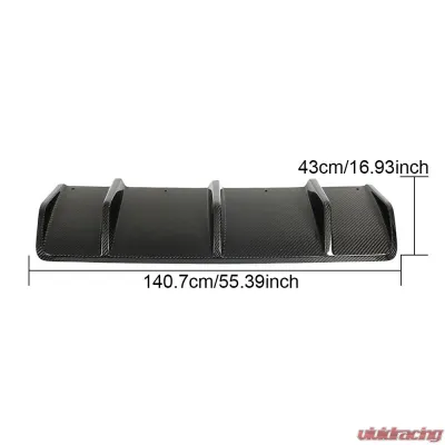 VR Aero Carbon Fiber Rear Diffuser Porsche Macan GTS 2022-2023 - VR-MACANGTS-610