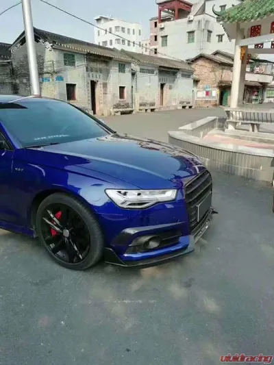 VR Aero Carbon Fiber Front Lip Spoiler Audi A6 | S6 S-Line 2016-2019 - VR-S6-600