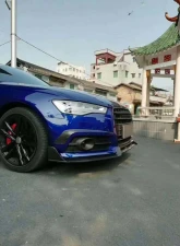 VR Aero Carbon Fiber Front Lip Spoiler Audi A6 | S6 S-Line 2016-2019                                     - VR-S6-600 - Image 6