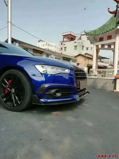 VR Aero Carbon Fiber Front Lip Spoiler Audi A6 | S6 S-Line 2016-2019 - VR-S6-600
