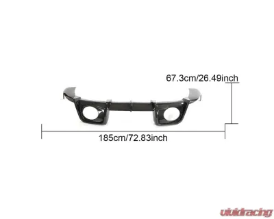 VR Aero Carbon Fiber Rear Lip Spoiler Diffuser Porsche 992 Carrera - VR-992C2-610