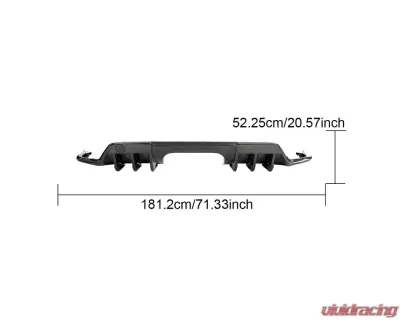 VR Aero Carbon Fiber Rear Diffuser Honda Civic Type-R FL5 - VR-FL5-615