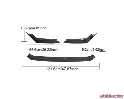 VR Aero Carbon Fiber Front Lip Spoiler Honda Civic Type-R FL5 - VR-FL5-600