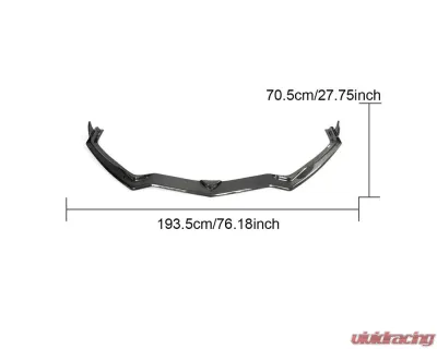 VR Aero Carbon Fiber Front Lip Spoiler Chevrolet Corvette C8 Non Z06 - VR-C8-601