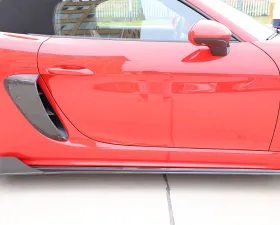 VR Aero Carbon Fiber Side Vent Scoop Trim Porsche 718 Boxster Cayman