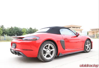 VR Aero Carbon Fiber Side Vent Scoop Trim Porsche 718 Boxster Cayman - VR-718-635