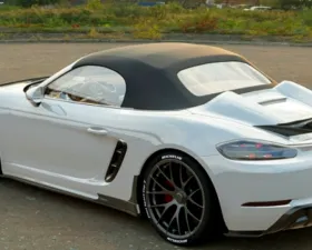 VR Aero Carbon Fiber Side Skirts V1 Porsche 718 Cayman GTS Spyder