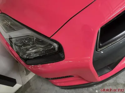 VR Aero Carbon Fiber Headlight Eyelids Nissan GT-R R35 2008-2016 - VR-KF1559