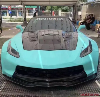 VR Aero Carbon Fiber Front Lip Spoiler Chevrolet Corvette C7 - VR-KF1597
