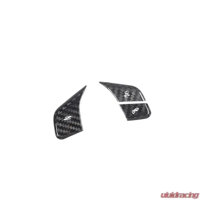 VR Aero Carbon Fiber Steering Wheel 3pc Button Cover Set Chevrolet Corvette C8 - VR-KF1664