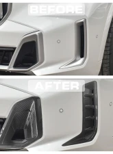 VR Aero Carbon Fiber Front Bumper Air Vent Fins Cover Trim BMW X5 2023-2025                                     - VR-KF1689 - Image 10