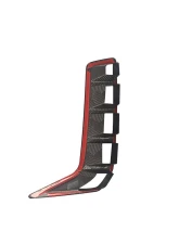 VR Aero Carbon Fiber Front Bumper Air Vent Fins Cover Trim BMW X5 2023-2025                                     - VR-KF1689 - Image 7