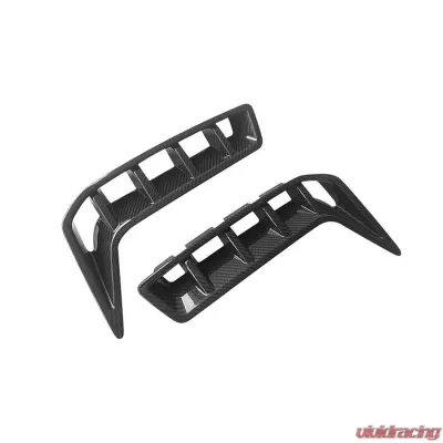 VR Aero Carbon Fiber Front Bumper Air Vent Fins Cover Trim BMW X5 2023-2025 - VR-KF1689