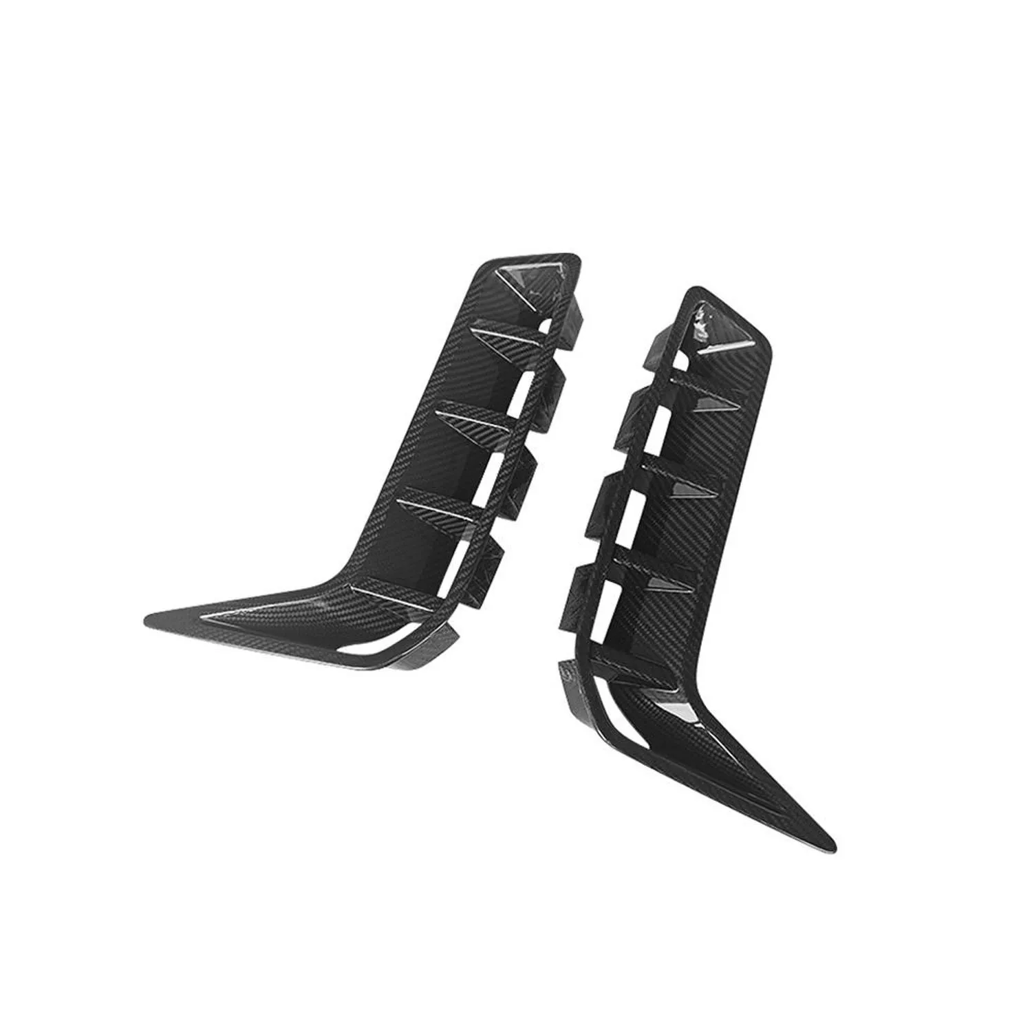 VR Aero Carbon Fiber Front Bumper Air Vent Fins Cover Trim BMW X5 2023-2025 - VR-KF1689