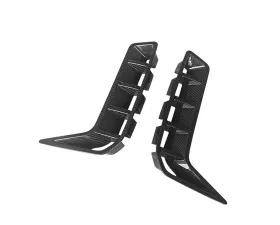 VR Aero Carbon Fiber Front Bumper Air Vent Fins Cover Trim BMW X5 2023-2025