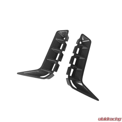 VR Aero Carbon Fiber Front Bumper Air Vent Fins Cover Trim BMW X5 2023-2025 - VR-KF1689