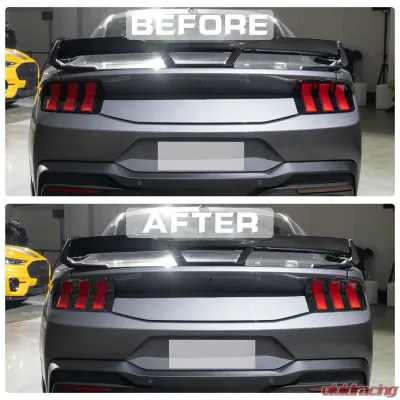 VR Aero Carbon Fiber Rear Bumper Lamp Cover Ford Mustang S650 Dark Horse - VR-KF1693