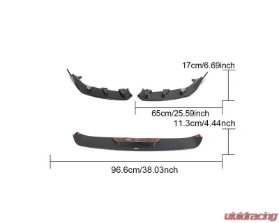 VR Aero Carbon Fiber 3pc Front Lip Spoiler BMW M2 G87 - VR-G87-604