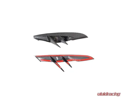 VR Aero Carbon Fiber Front Bumper Vent Trim Pair Toyota Supra MK5 2019-2024 - VR-A90-612