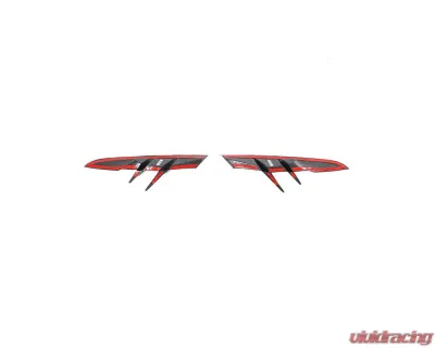 VR Aero Carbon Fiber Front Bumper Vent Trim Pair Toyota Supra MK5 2019-2024 - VR-A90-612