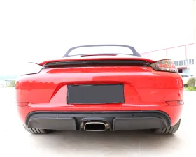 VR Aero Carbon Fiber Rear Diffuser Trim Panels GTS Style Porsche 718 Boxster Cayman