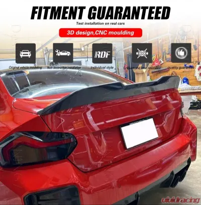 VR Aero Carbon Fiber Rear Trunk Lip Spoiler BMW M2 G87 - VR-G87M2-DCF-620