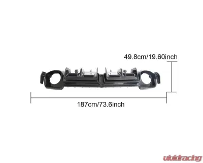 VR Aero Carbon Fiber Rear Diffuser Audi R8 V10 - VR-AUDIR8-610