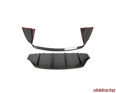 VR Aero Carbon Fiber Rear Diffuser Porsche Taycan 9J1 2020-2023 - VR-9J1-617