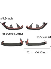 VR Aero Carbon Fiber Front Lip Spoiler BMW 5 Series G60 M-Sport Bumper                                     - VR-G60-600 - Image 20