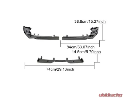 VR Aero Carbon Fiber Rear Diffuser BMW 5 Series I5 G60 G61 M-Sport Bumper - VR-G60-610