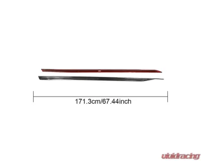 VR Aero Carbon Fiber Side Skirts BMW 5 Series G60 M-Sport Bumper - VR-G60-633