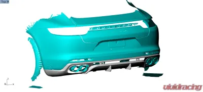 VR Aero Carbon Fiber Rear Diffuser V1 Porsche Panamera 971 2017-2022 - VR-971-610