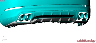 VR Aero Carbon Fiber Rear Diffuser Porsche Cayenne 2018-2021 - VR-958TT-630