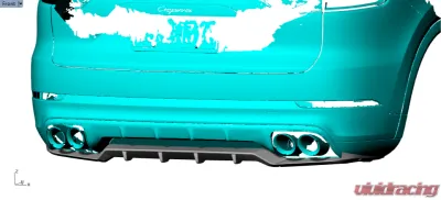 VR Aero Carbon Fiber Rear Diffuser Porsche Cayenne 2018-2021 - VR-958TT-630