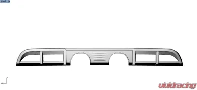 VR Aero Carbon Fiber Rear Diffuser Porsche 991 Carrera GTS Center Exit Exhaust 2018-2019 - VR-991GTS-630