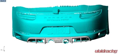 VR Aero Carbon Fiber Rear Diffuser Porsche 991 Carrera GTS Center Exit Exhaust 2018-2019 - VR-991GTS-630